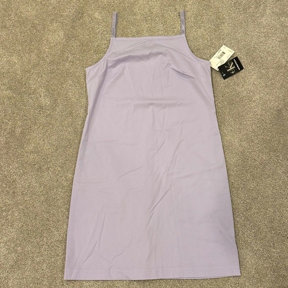 Y2K Vintage Calvin Klein Deadstock Lavender High Neck Mini Sun Dress Size 8 NWT - Picture 1 of 7